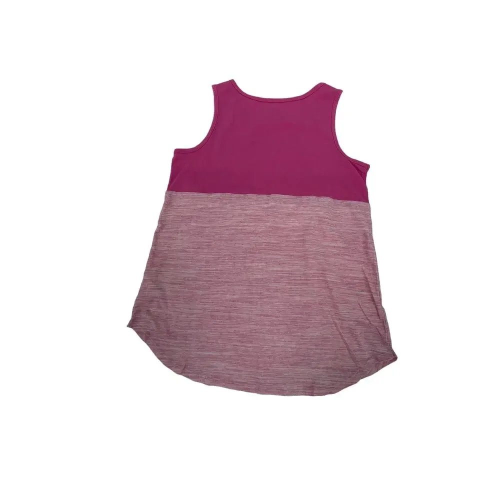 Justice Girls Pink Static Sleeveless Graphic Tank Top Youth Size 14/16